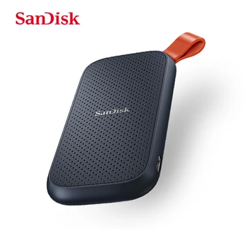 מקורי של SanDisk E30 נייד 2TB 1TB 480GB USB3.2 שחור סוג C כונן קשיח חיצוני, כונן קשיח נייד במהירות גבוהה 520M/S