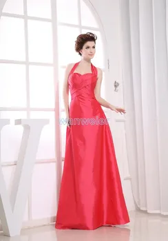 משלוח חינם vestidos formales 2013 מעצבים באיכות גבוהה הכלה משרתת שמלות מסיבה אדומה שמלות מקסי ארוכה שמלות שושבינה