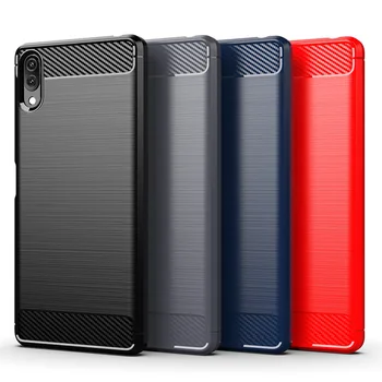 סיבי פחמן כיסוי עמיד הלם הטלפון Case For Sony Xperia 1 5 10 II III Ace Plus L3 XZ1 קומפקטי XZ3 XZ2 פרימיום באמפר כיסוי