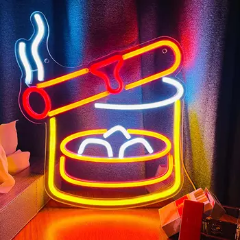 עישון שלט LED אור מגניב חגיגי מסיבת בר חדר השינה מועדון מסעדה אישיות קישוט קיר מתנה