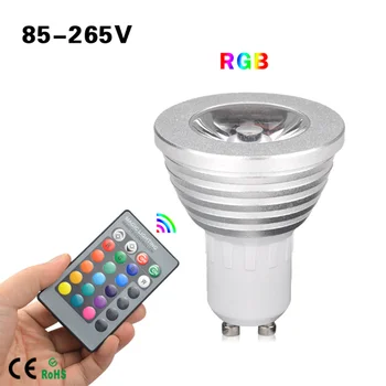 צבעוני אור הנורה זרם קבוע אור bBlb GU10 זרם קבוע לא Stroboscopic מקורה אווירה קישוט לילה אור