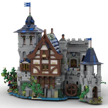 קושי גבוהה MOC הבז השחור של המבצר קלאסי הטירה אבני בניין עיר מודל DIY רחובות צעצועים חינוך ילדים מתנה
