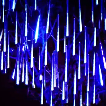 8Tubes מטאורים LED אורות מחרוזת רחוב גרלנד עץ חג מולד קישוט חיצוני השנה החדשה אגדה אורות גן 2024